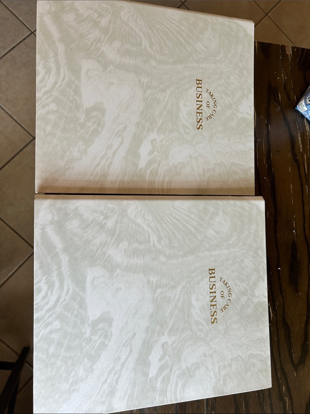 Taking Care of Business Hardcover Book Set - Cream Marble Covers